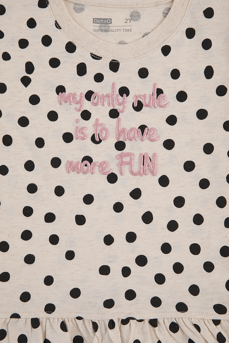 חליפת גן קצרה נקודות לילדות - MASHBIR//365