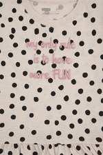 חליפת גן קצרה נקודות לילדות - MASHBIR//365