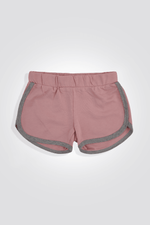 חליפת גן קצרה לילדות בצבע ורוד ואפור - MASHBIR//365