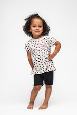 חליפת גן קצרה נקודות לילדות - MASHBIR//365