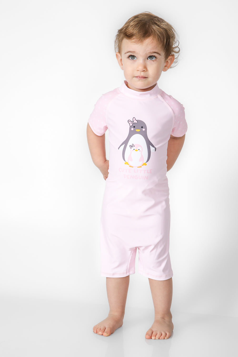 אוברול בגד ים פינגווין לתינוקות