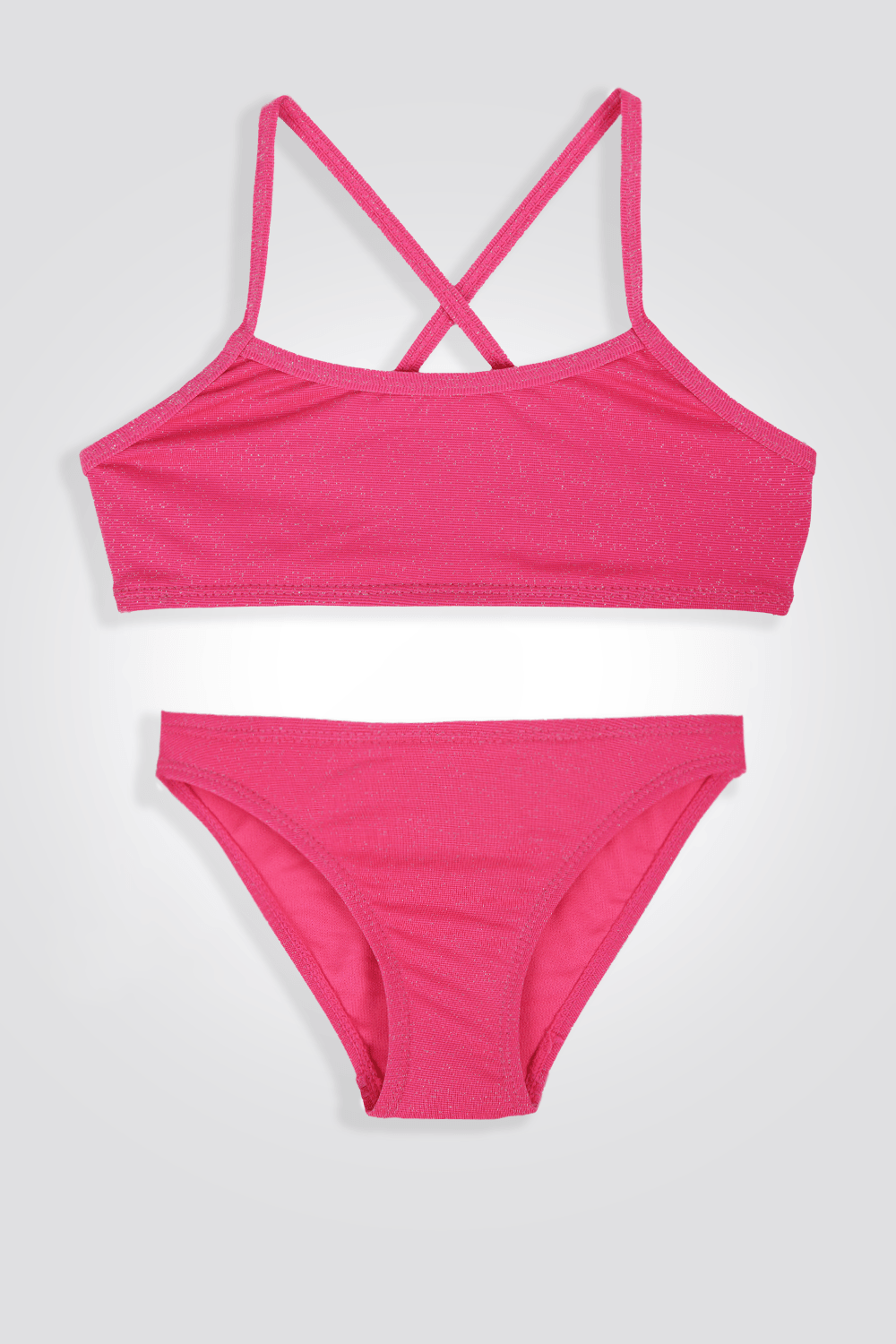 בגד ים 2 חלקים ורוד מנצנץ לילדות - MASHBIR//365