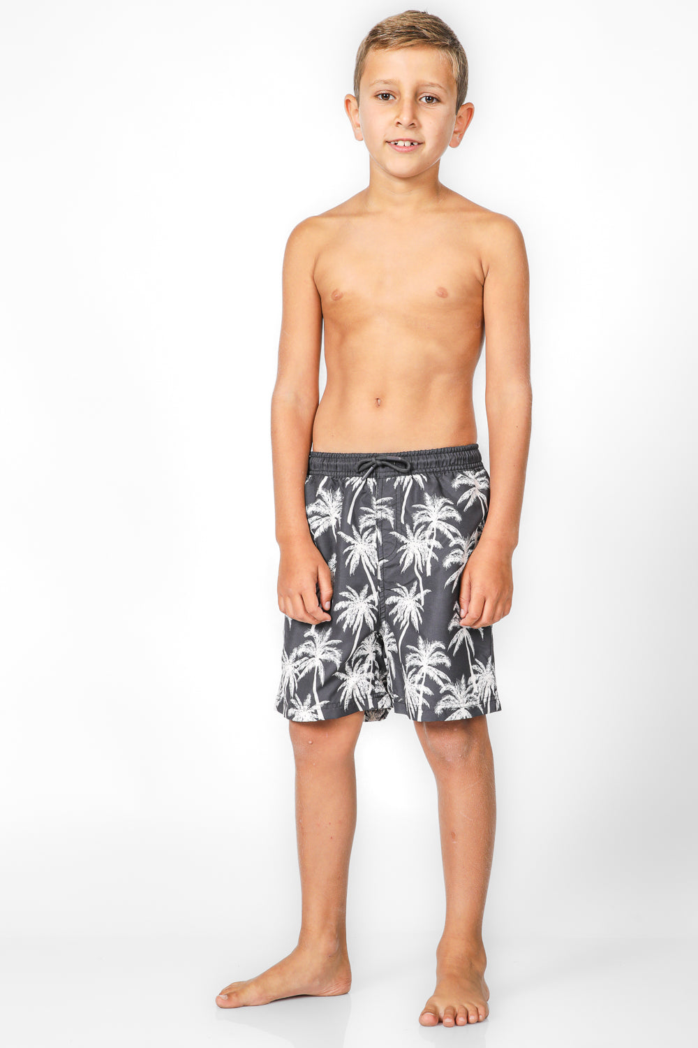 מכנסי בגד ים PALM לילדים בצבע אפור