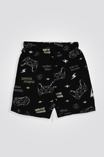 סט פיג’מה קצרה GAMER בצבע שחור לילדים - MASHBIR//365