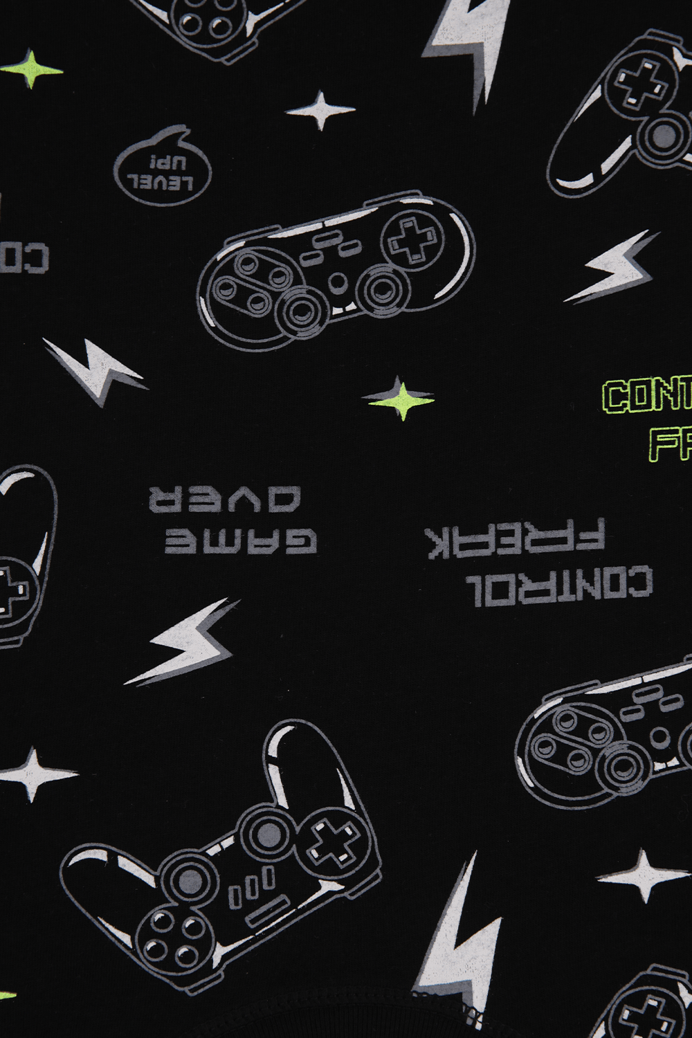 סט פיג’מה קצרה GAMER בצבע שחור לילדים - MASHBIR//365