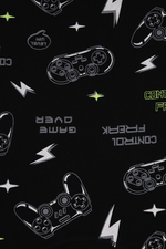 סט פיג’מה קצרה GAMER בצבע שחור לילדים - MASHBIR//365