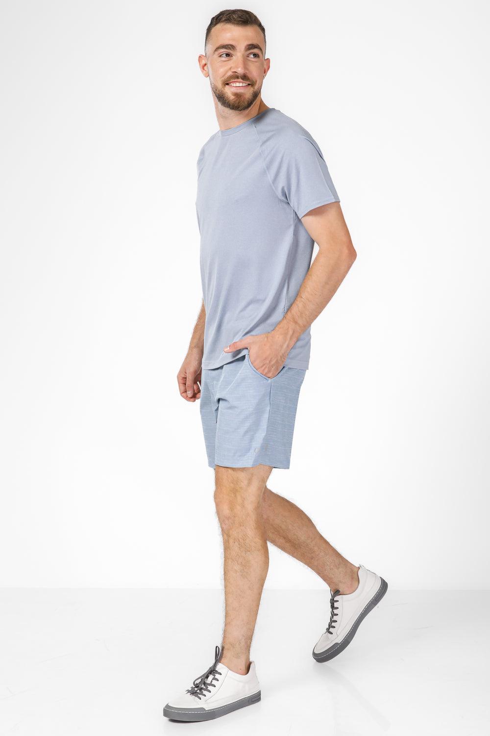 טישירט ACTIVE קצרה לגבר בצבע תכלת - MASHBIR//365
