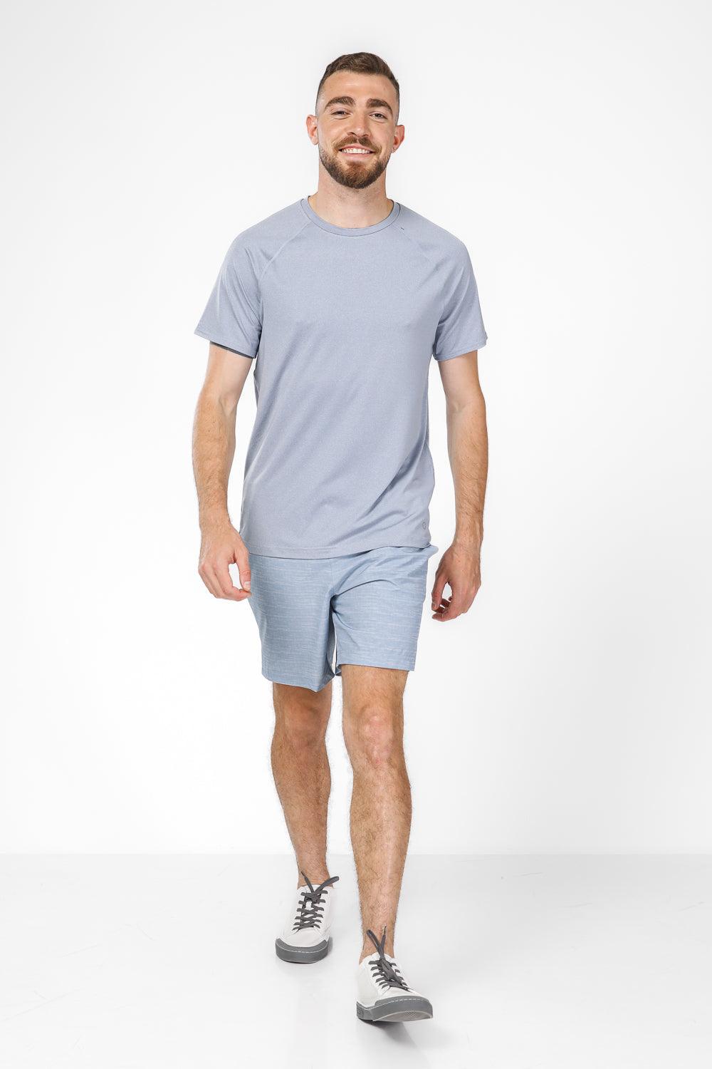 טישירט ACTIVE קצרה לגבר בצבע תכלת - MASHBIR//365