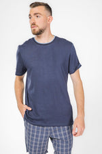 סט פיג'מה לגבר בצבע נייבי - MASHBIR//365