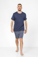 סט פיג'מה לגבר בצבע נייבי - MASHBIR//365