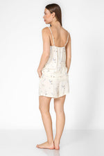 סט פנאי קצר מבד מודל בצבע לבן - MASHBIR//365