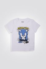 סט פיג’מה קצרה SONIC בצבע לבן לילדים - MASHBIR//365