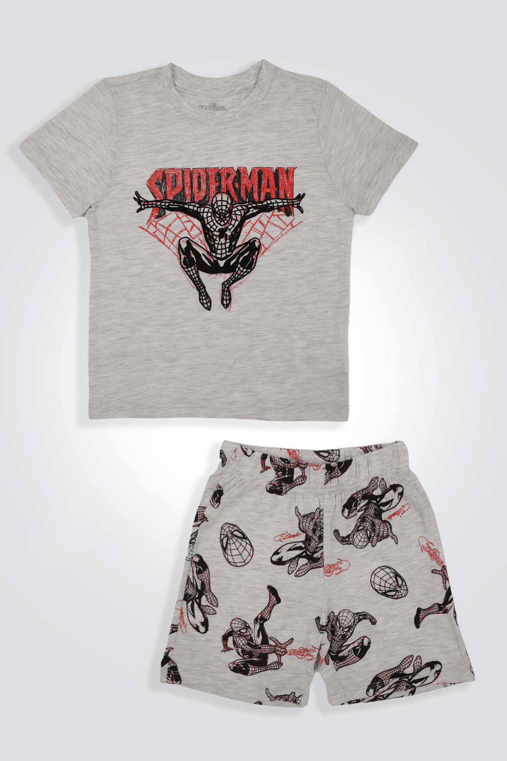 סט פיג’מה קצרה SPIDERMAN בצבע אפור לילדים - MASHBIR//365