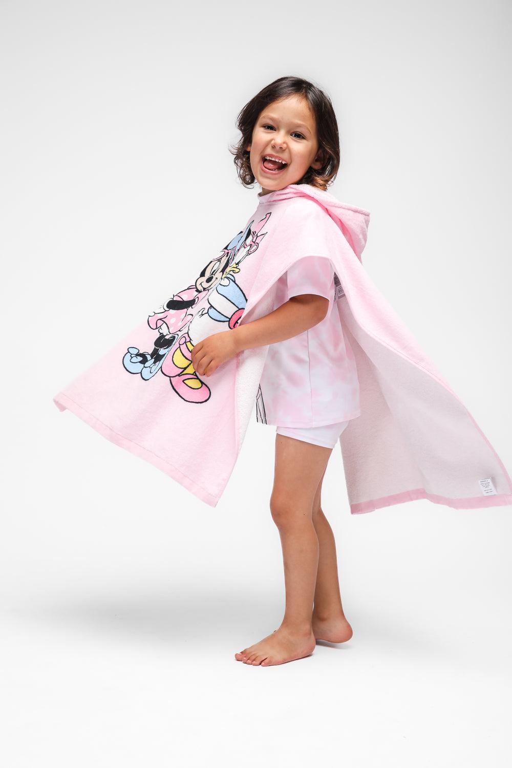קפוצ’ון מגבת MINNIE בצבע ורוד לילדות - MASHBIR//365