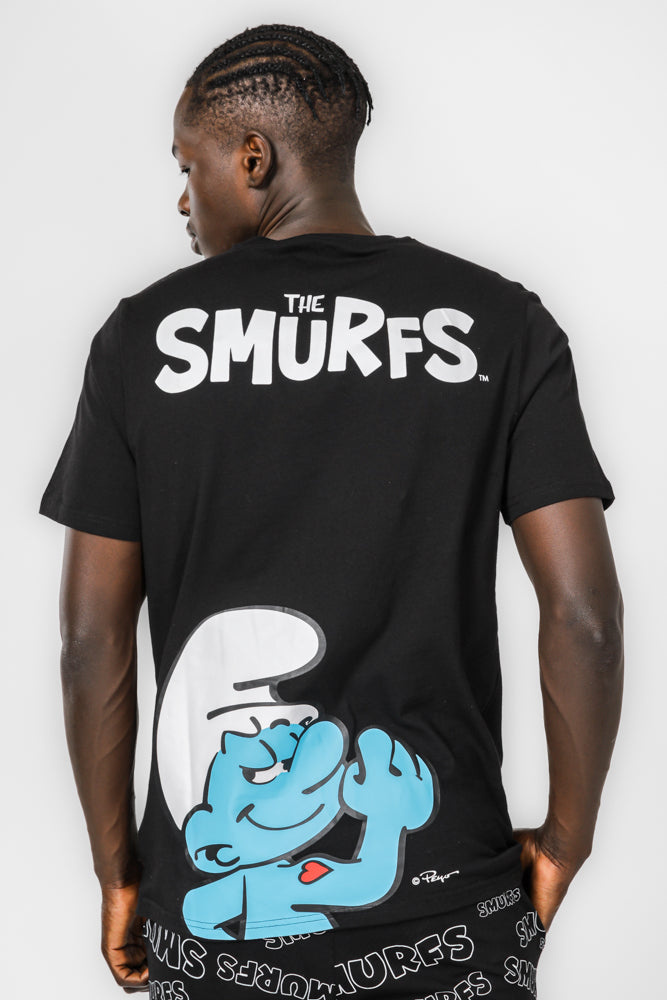 סט פיג’מה SMURFS בצבע שחור