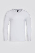 חולצה תרמית צווארון וי - SLIM FIT בצבע לבן
