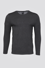 חולצה תרמית צווארון עגול - SLIM FIT בצבע אפור