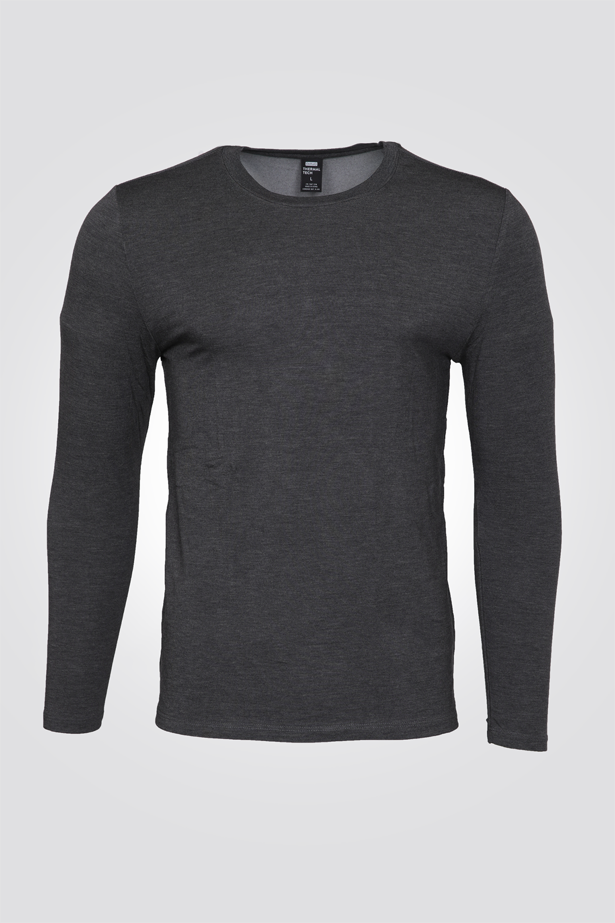 חולצה תרמית צווארון עגול - SLIM FIT בצבע אפור