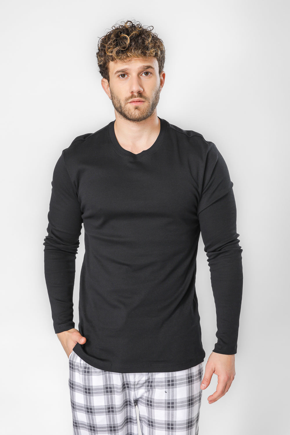 מארז שתי חולצות בייסיק צאוורון עגול