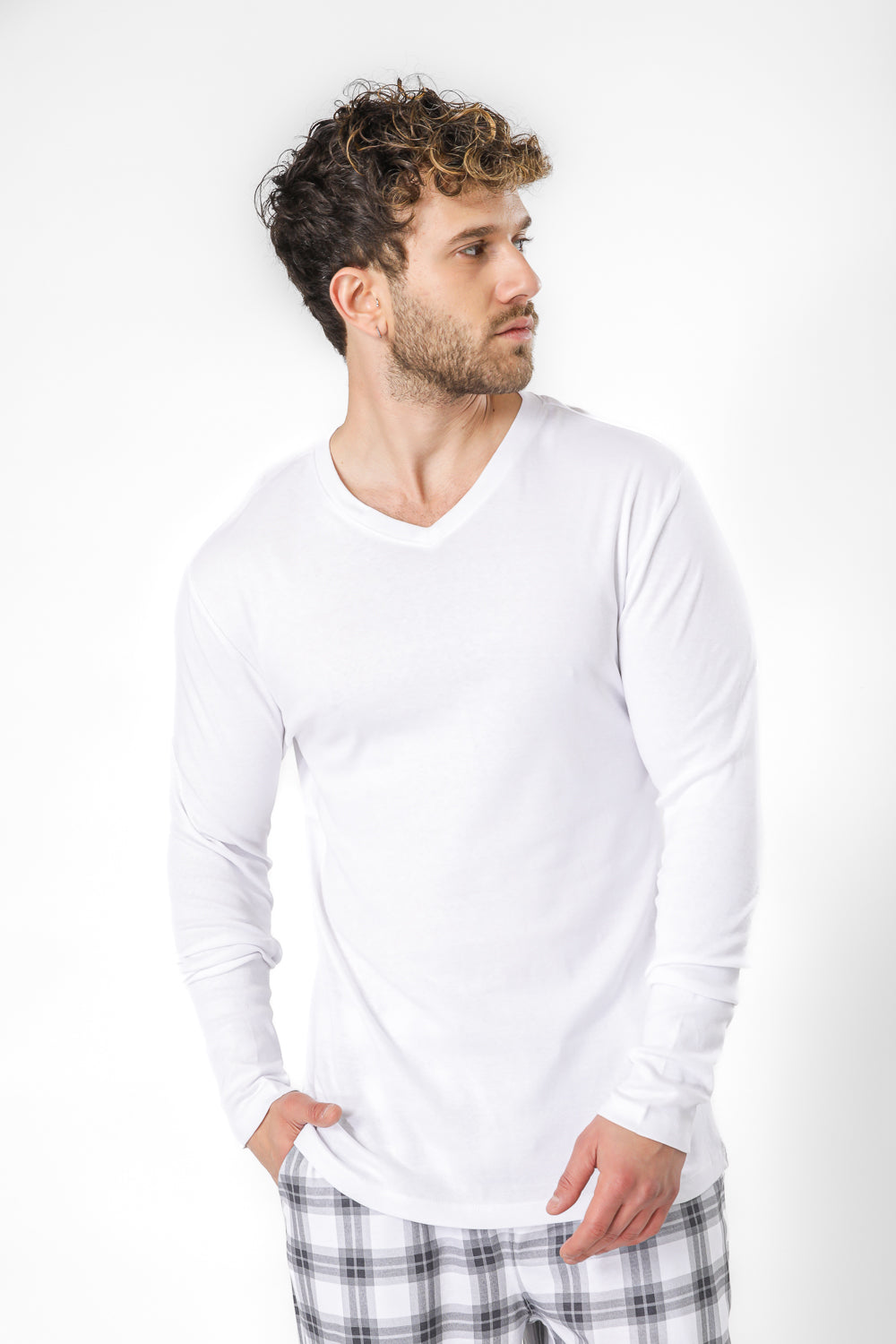 מארז שתי חולצות בייסיק צאוורון וי