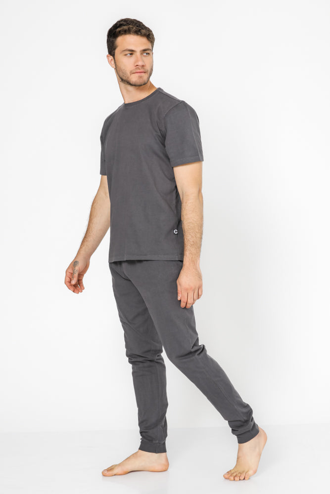 סט פיג'מת מעבר בצבע אפור
