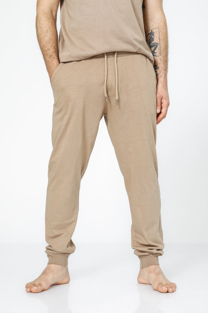 סט פיג'מת מעבר לגבר בצבע חום 