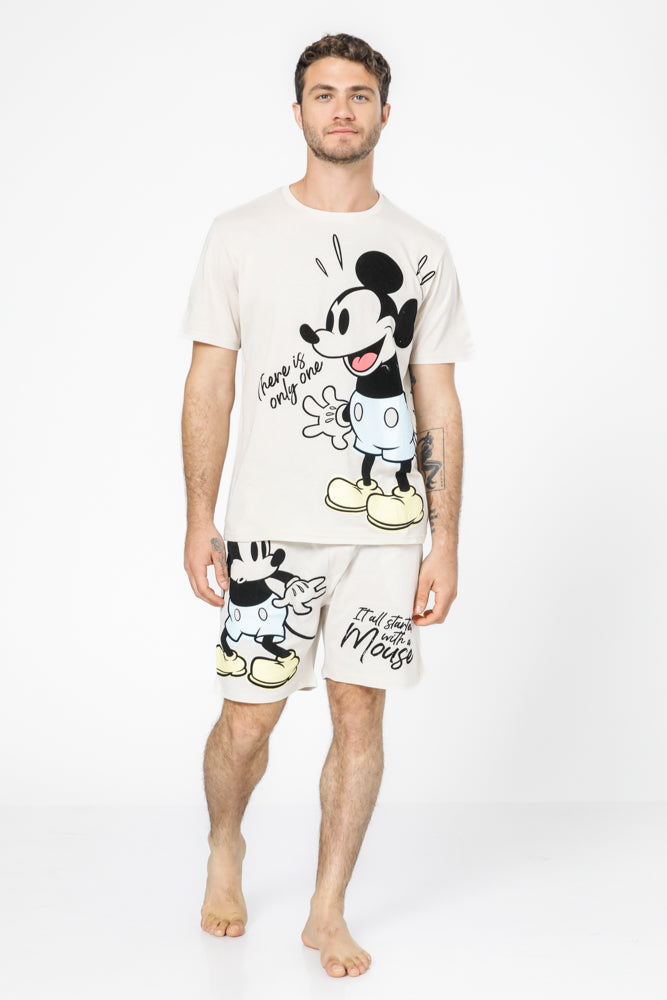 סט פיג’מה קצרה MICKEY לגברים