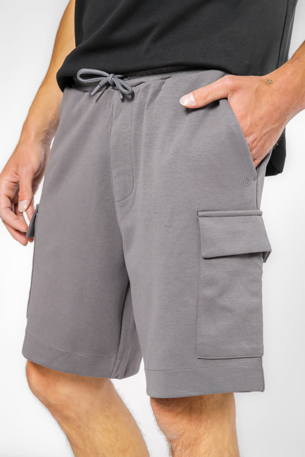 מכנס דגמח קצרים בצבע אפור