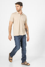 חולצת פולו בצבע חאקי