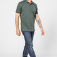 חולצת פולו בצבע ירוק זית - 2