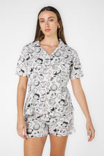 סט פיג'מה מכופתרת סנופי 