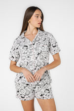 סט פיג'מה מכופתרת סנופי 