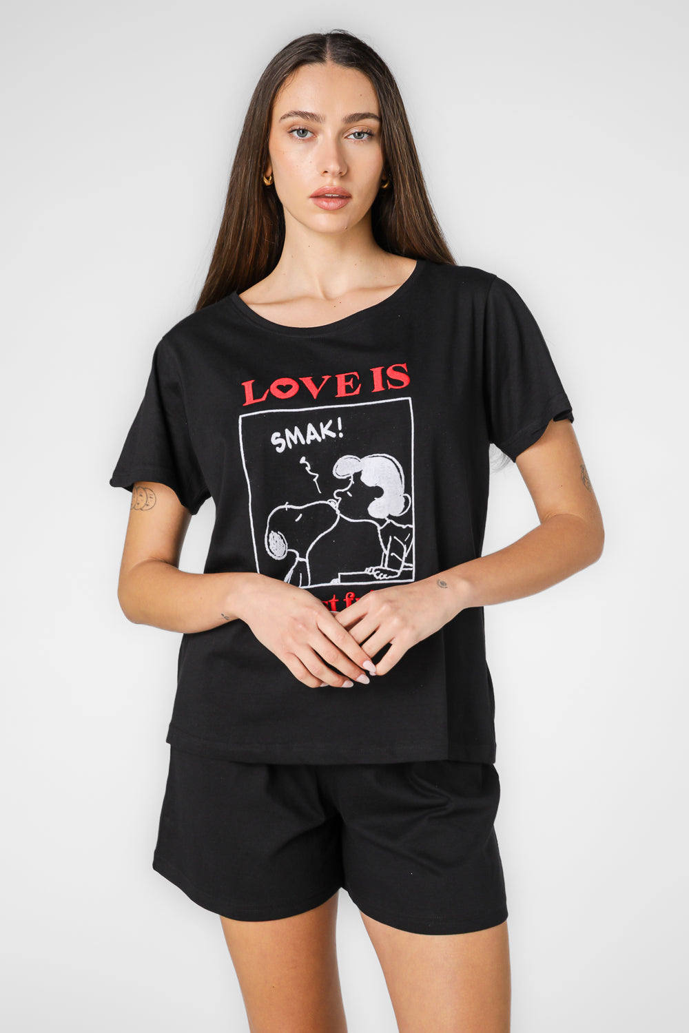 סט פיג'מה קצרה סנופי 