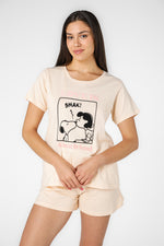 סט פיג'מה קצרה סנופי 