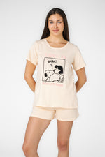 סט פיג'מה קצרה סנופי 