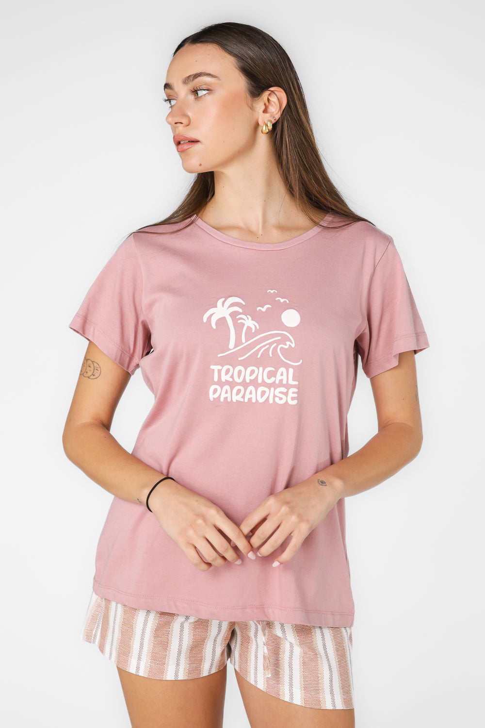 סט פיג'מה קצרה