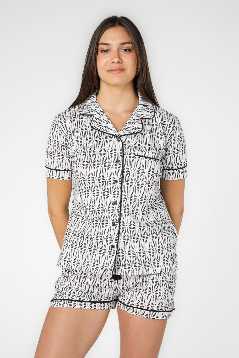 סט פיג'מה מכופתרת