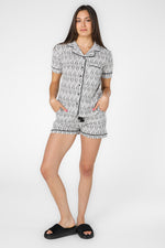 סט פיג'מה מכופתרת