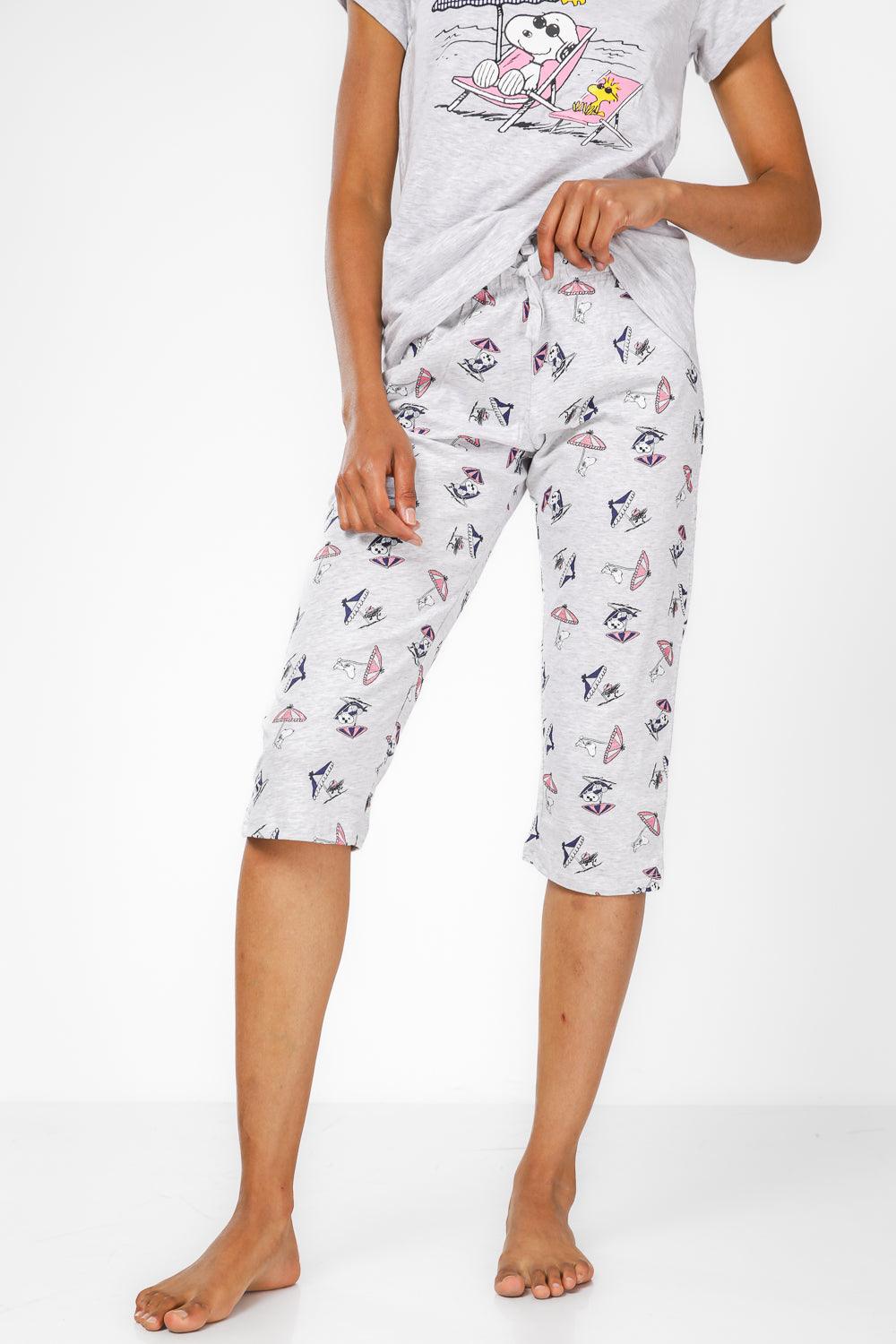 סט פיג'מה 3/4 סנופי משתזף בצבע אפור - MASHBIR//365
