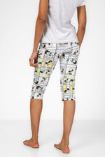 סט פיג'מה 3/4 סנופי קומיקס בצבע אפור - MASHBIR//365