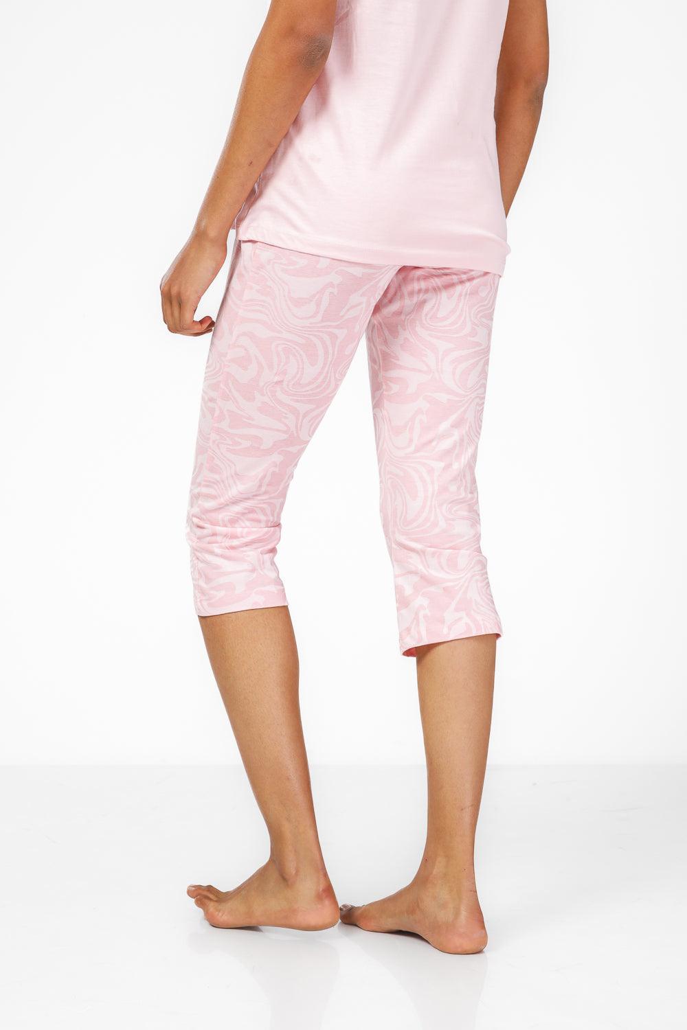 סט פיג'מה 3/4 לנשים בצבע ורוד - MASHBIR//365