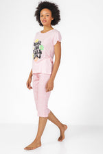 סט פיג'מה 3/4 לנשים בצבע ורוד - MASHBIR//365