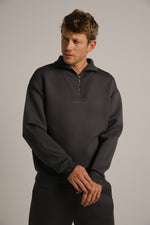 סווטשירט חצי רוכסן עם צווארון ריב | קנת קול