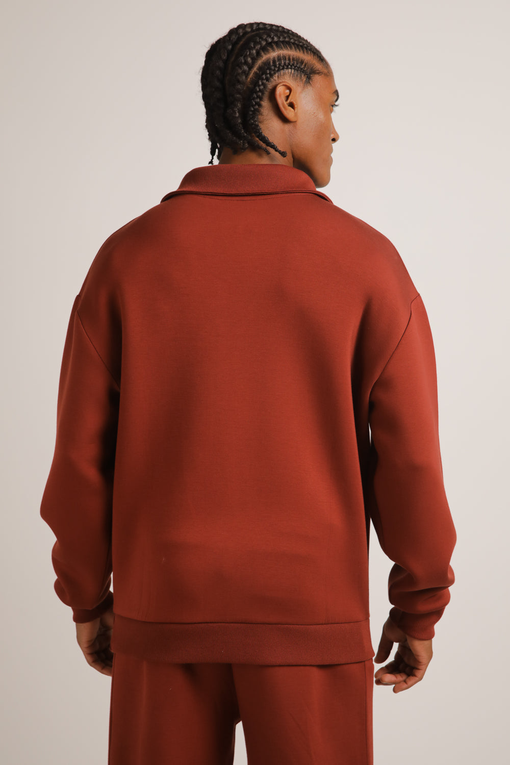 סווטשירט חצי רוכסן עם צווארון ריב | קנת קול