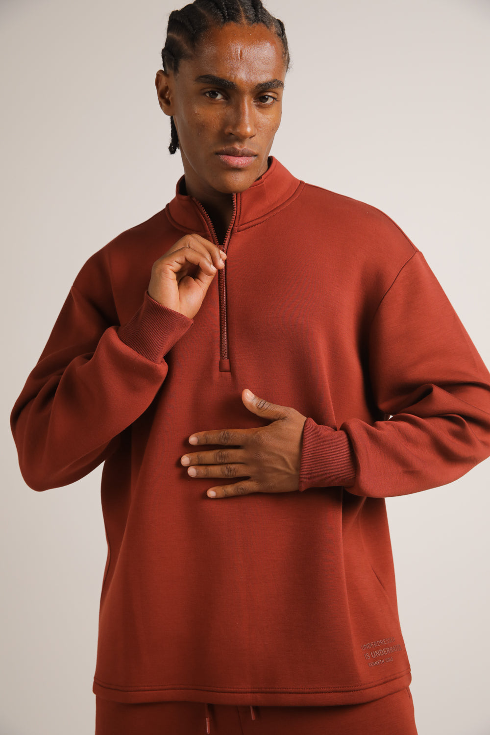 סווטשירט סקובה עם חצי רוכסן | קנת קול