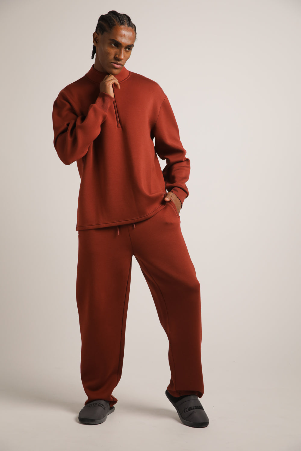 סווטשירט סקובה עם חצי רוכסן | קנת קול