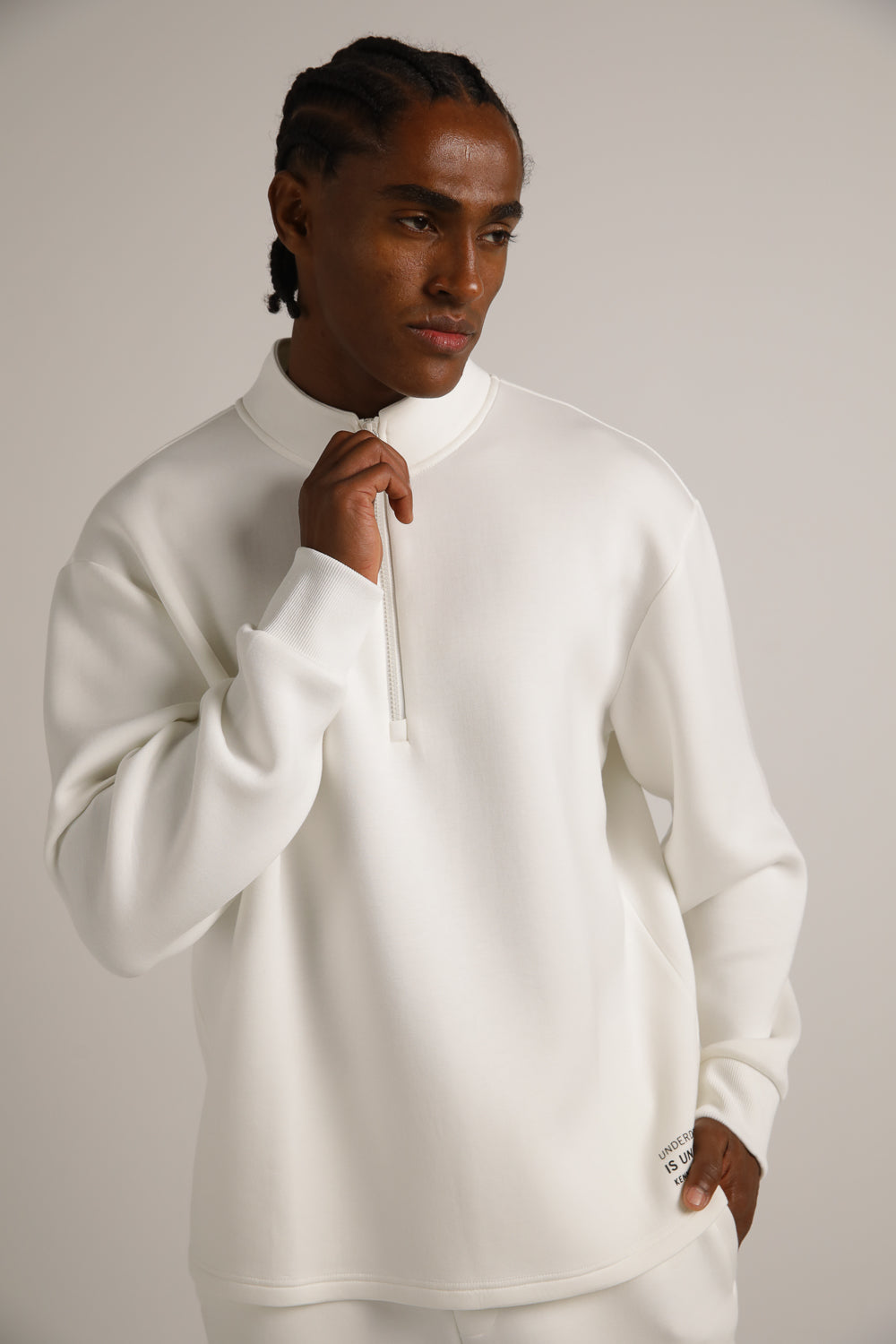 סווטשירט סקובה עם חצי רוכסן | קנת קול