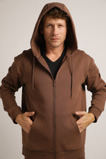 סווטשירט עם קפוצ'ון מבד אינטרלוק | קנת קול