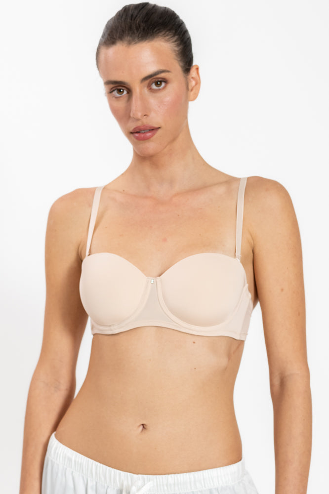 חזיית סטרפלס סופט עם ברזלים וריפוד