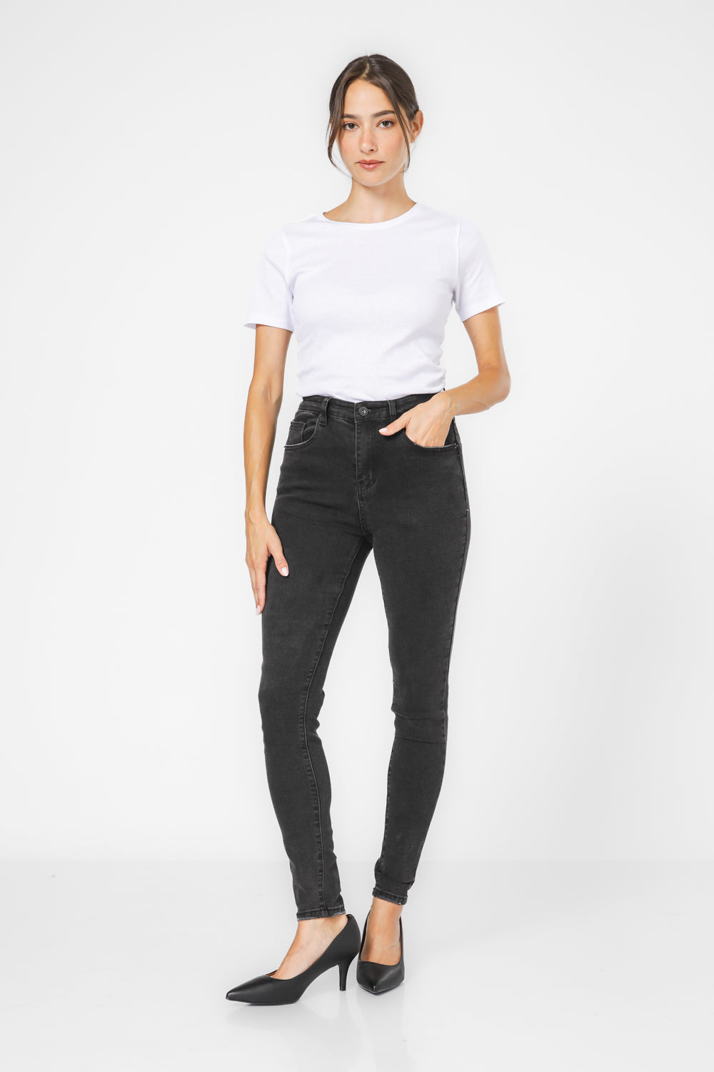 גינס מותן רלקס בצבע אפור